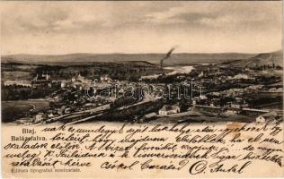1906 Balázsfalva, Blasendorf, Blaj; látkép a Kis-Küküllő folyóval / general view