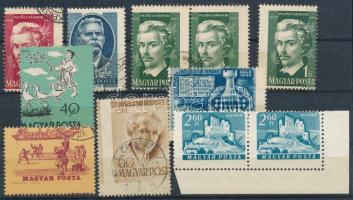 9 db látványos elfogazás 1945 utáni bélyegeken