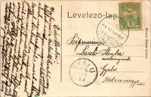 1908 Bánffyhunyad, Huedin; mozaiklap református templommal, vasútállomással. Mocsáry Kálmán kiadása ...