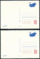 2 db modern 3Ft díjjegyes képeslap a "MAGYAR POSTA" felirat nélkül