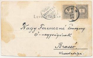 1899 Dés, Dej; város látképe. Gálócsi Samu kiadása / general view (vágott / cut)