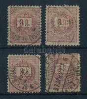 1888 4 db Sztereó 3Ft (24.000)