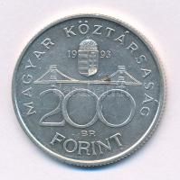 1993. 200Ft Ag "MNB" T:AU,XF Adamo F13