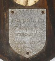 1939 Kárpátalja Szarvas trófea, 85x60 cm