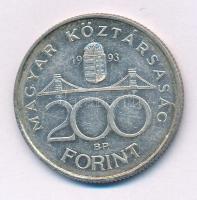 1993. 200Ft Ag "MNB" T:XF kis patina Adamo F13
