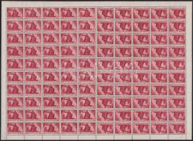 1945/1946 Újjáépítés 4 értéke 5 db hajtott teljes ívben, benne 10-10 db fordított pár