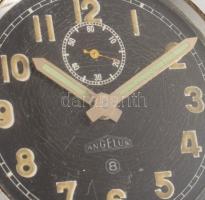 cca 1940 Angelus 8 napos katonai rádióállomás óra. Jó állapotban, működik, d: 6,5 cm