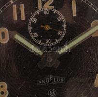 cca 1940 Angelus 8 napos katonai rádióállomás óra. Jó állapotban, működik, d: 6,5 cm