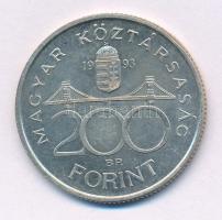 1993. 200Ft Ag "MNB" T:AU,XF  Adamo F13
