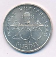 1993. 200Ft Ag "MNB" T:AU,XF pici ph. Adamo F13