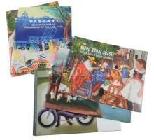 5 db - Bortnyik Sándor: Géplovag; Csontváry Kosztka Tivadar: Titokzatos sziget; Rippl-Rónai József: Piacsek bácsi a Niklay lányokkal; Rippl-Rónai József: Kertben; Vaszary: Dunaparti korzó. Kiadói papírkötés, jó állapotban.