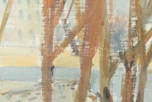 Zender, Rudolf (1901-1988), svájci festő: Szajna-part, Párizs. Olaj, karton, jelezve jobbra lent. 46...