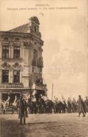 Przemysl marching Cossacks in front of Café Habsburg