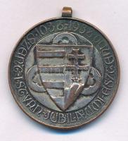1938. "Szent István Jubilaeumi Esztendő 1038-1938" ezüstözött bronz emlékérem füllel (30mm) T:XF,VF kopott ezüstözés Hungary 1938. "Saint Stephen Jubilee" silver plated bronze commemorative medallion with ear (30mm) C:XF,VF silver plating worn