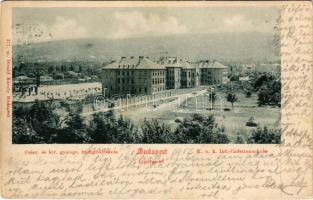 1907 Budapest II. Lipótmező, Cs. és kir. gyalogsági hadapródiskola. Divald Károly 377. sz. (kis szak...