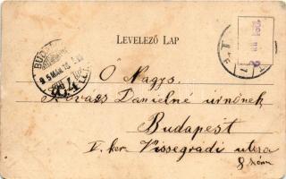 1905 Budapest IV. Újpest, Vasút utca, Steinfeldi sörcsarnok. Schön Bernát kiadása (EM)