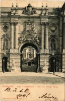 1904 Budapest I. Kapu a várudvarra. Brück &amp; Sohn 3038. (vágott / cut)