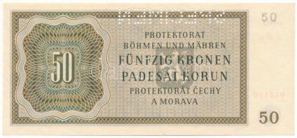 Német Harmadik Birodalom / Cseh-Morva Protektorátus 1944. 50K "S. 07 A 048100", "SPEC...