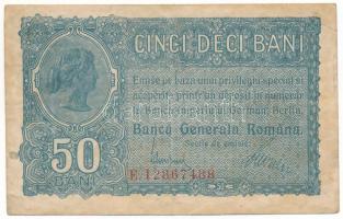 Románia / Német megszállás 1917. 50b "E 12867488" T:F Romania / German occupation 1917. 50 Bani "E 12867488" C:F Krause M2
