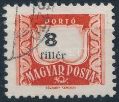 1958 Vörös-fekete portó 8f elcsúszott értékszámmal
