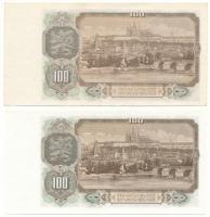Csehszlovákia 1953. 100K (2x) T:AU-XF egyiken tűlyukak
Czechoslovakia 1953. 100 Korun (2x) C:AU-XF ...