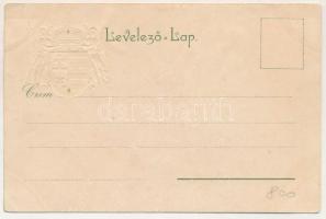 Budapest XIII. Vígszínház. Dombornyomott litho magyar címerrel (apró lyukak / tiny pinholes)