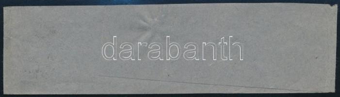 1917 Teljes tábori posta címszalag Hírlapbélyeggel / Complete field post wrapper with Newspaper stam...