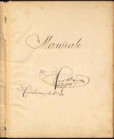 1910 Hajdúsámson, gyógyszerész kézikönyv ("Manuale"), írta Horváth Lajos III. é[ves] gyógy...