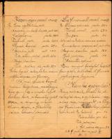 1910 Hajdúsámson, gyógyszerész kézikönyv ("Manuale"), írta Horváth Lajos III. é[ves] gyógy...