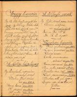 1910 Hajdúsámson, gyógyszerész kézikönyv ("Manuale"), írta Horváth Lajos III. é[ves] gyógy...