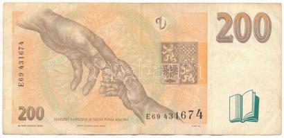 Csehország 1998. 200K "E69 431674" T:F
Czech Republic 1998. 200 Korun "E69 431674&qu...