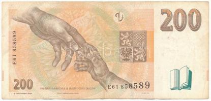 Csehország 1998. 200K "E61 858589" T:F
Czech Republic 1998. 200 Korun "E61 858589&qu...