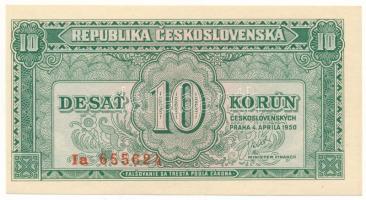 Csehszlovákia 1950. 10K "Ia 655624" T:UNC,AU Czechoslovakia 1950. 10 Korun "Ia 655624" C:UNC,AU Krause 69.