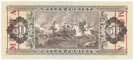 1989. 50Ft "MINTA" perforációval és felülnyomással "D 273 000448" nyomdai papírr...