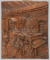 Iparművész, zsűrizett kerámia falidisz, aprócska mázhibával. 15x20 cm