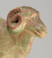 Gorka Géza (1894-1971): Kos figura. Mintadarab? Craquelure mázas kerámia, Alján GG203 ceruzás jelzés...