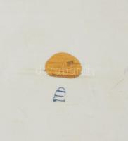 Cseh Alt Wien tál mitológiai jelenettel. Matricás, jelzett, kopással 48x35 cm