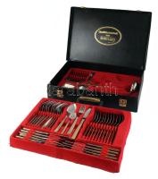 Solingen 73 részes evőeszköz készlet, 2 tálcán, hiányos, tartótáskában.
