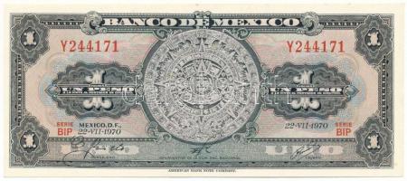 Mexikó 1970. 1P "Y244171" T:UNC Mexico 1970. 1 Peso "Y244171" C:UNC Krause P#59
