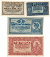 1920. 20f "22" + 50f "23" + 1K + 2K T:AU-F szép papír Adamo K1, K2, K4, K7