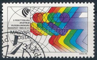 1989 2. Fedettpályás Atlétikai VB. egy lyuksorral alacsonyabb bélyeg