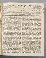 1832 Allgmeine Zeitung Januar - Dezember (teljes évfolyam két kötetbe kötve, újságszignettával) 1832...