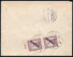 1921 Levél 3 bélyeggel, cenzúrázva / Censored cover "BARCS" - Budapest