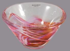 Kosta Boda anyagában színezett kínáló, jelzett, hibátlan, 12x7 cm