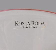 Kosta Boda anyagában színezett kínáló, jelzett, hibátlan, 12x7 cm