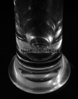 Antik címeres italos palack dugóval, hutaüveg, m: 29 cm