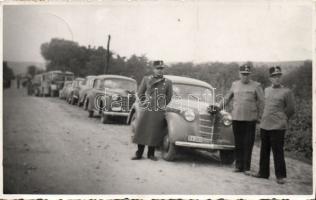 Szászrégen entry of the Hungarian troops; photo sent as postcard, with special cancellation and irredentist song sheet music drawn on backside