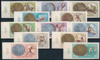 1965 Olimpiai érmesek (I.) - Tokió vágott sor olimpiai ötkarikás ívszéllel (8.000)