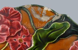 Körmöcbánya antik süteményes készlet 4 tállal, jelzett, javított, sérüléssel, d: 17-26 cm