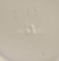 Antik epermintás 5 darab vékonyporcelán csésze alátéttel, kopással d: 15 cm